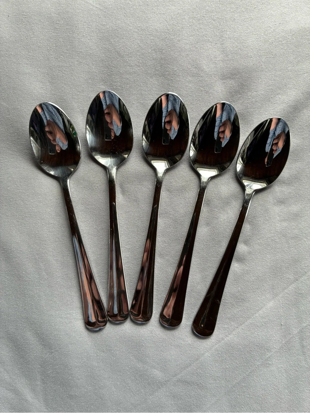 Reed & Barton Crest 5 Teaspoons Stainless Flatware Replacement Lot